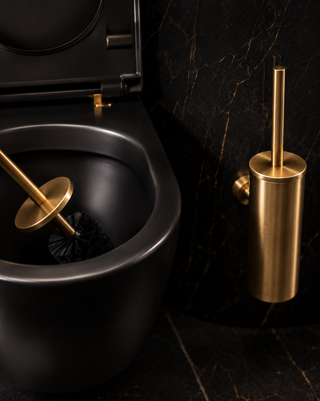 Porte-Brosse WC Mural Design – Acier Inoxydable | Le Robinetier