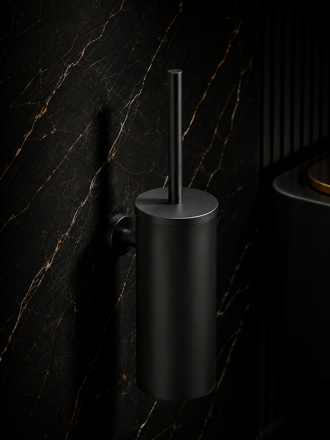 Porte-Brosse WC Mural Design – Acier Inoxydable | Le Robinetier