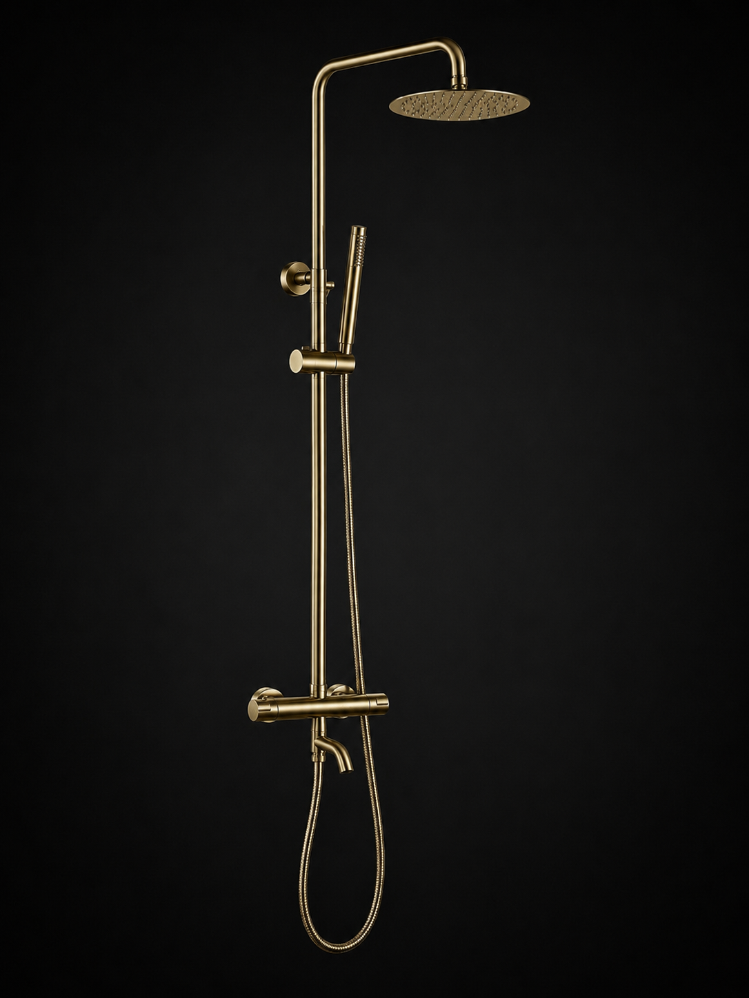 Colonne de Douche Thermostatique Luxe – Système 3 Fonctions en Laiton Massif Brossé