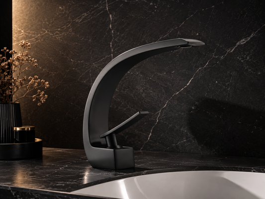 Mitigeur Lavabo Design Contemporain – Robinet Vasque Cascade en Arc