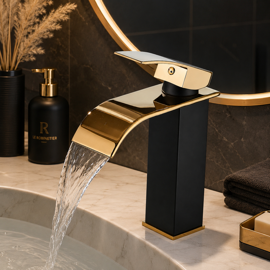 Robinet Vasque Cascade Élégant – Mitigeur Salle de Bain Design en Acier Inoxydable