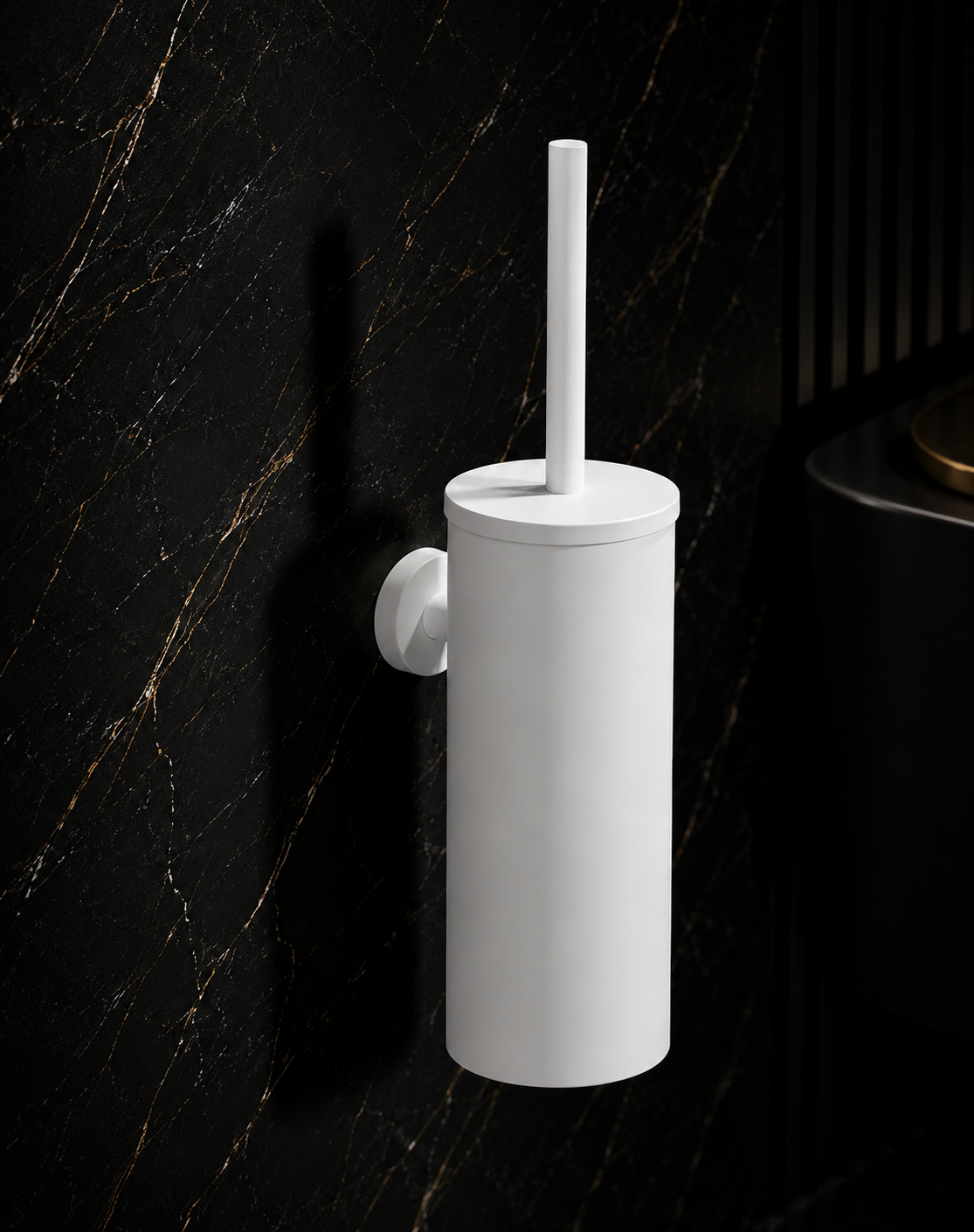 Porte-Brosse WC Mural Design – Acier Inoxydable | Le Robinetier
