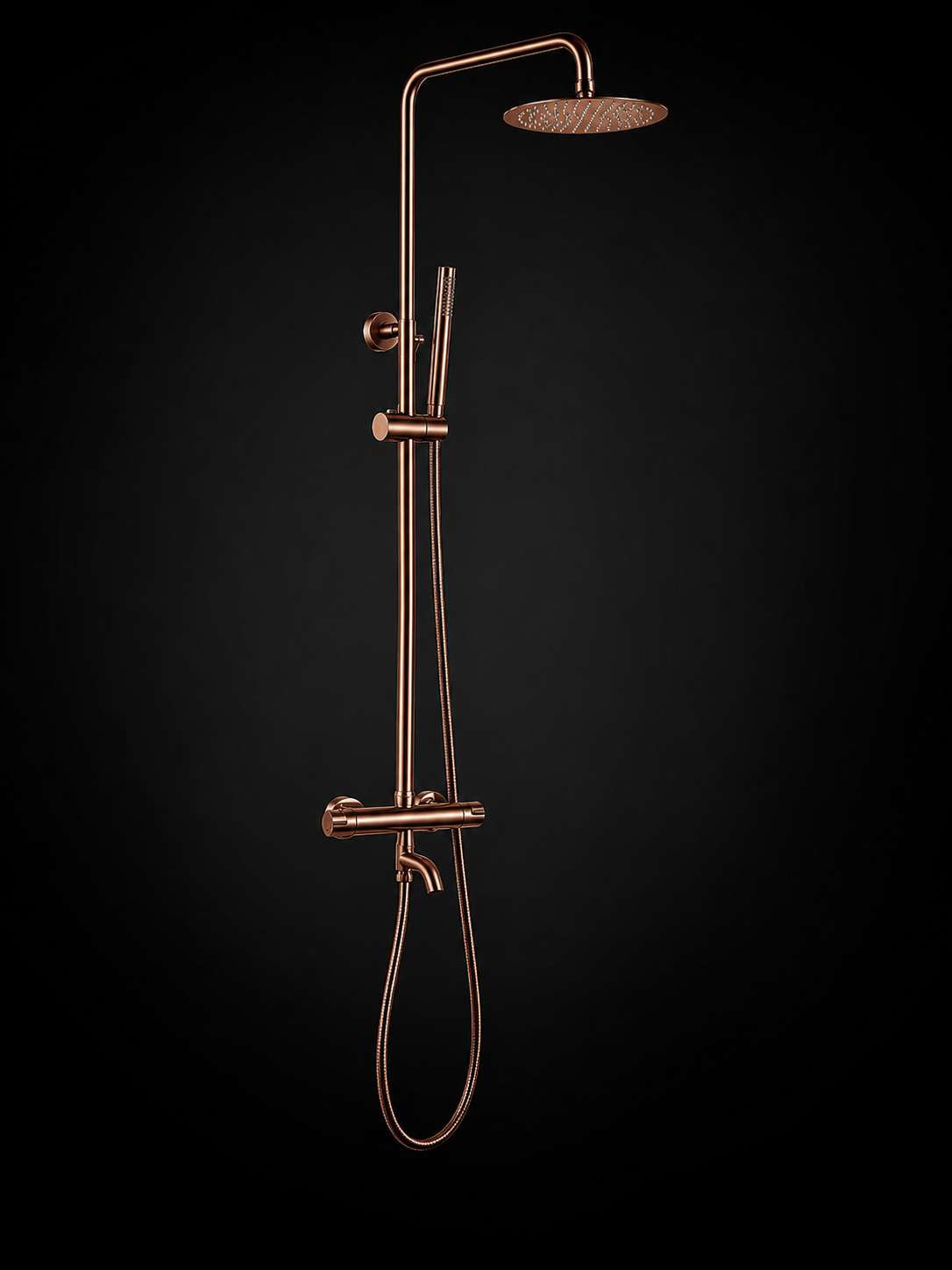 Colonne de Douche Thermostatique Luxe – Système 3 Fonctions en Laiton Massif Brossé