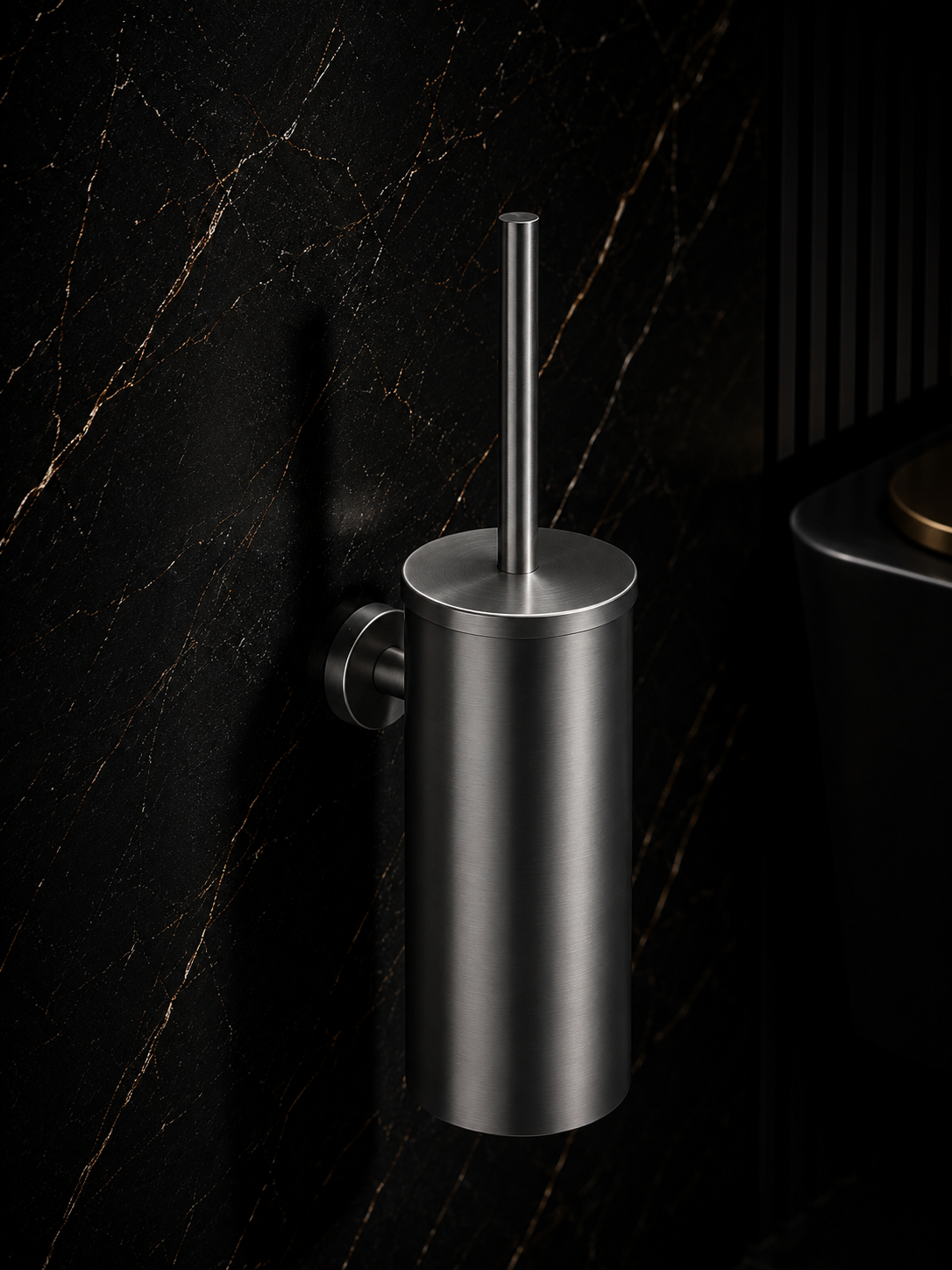 Porte-Brosse WC Mural Design – Acier Inoxydable | Le Robinetier