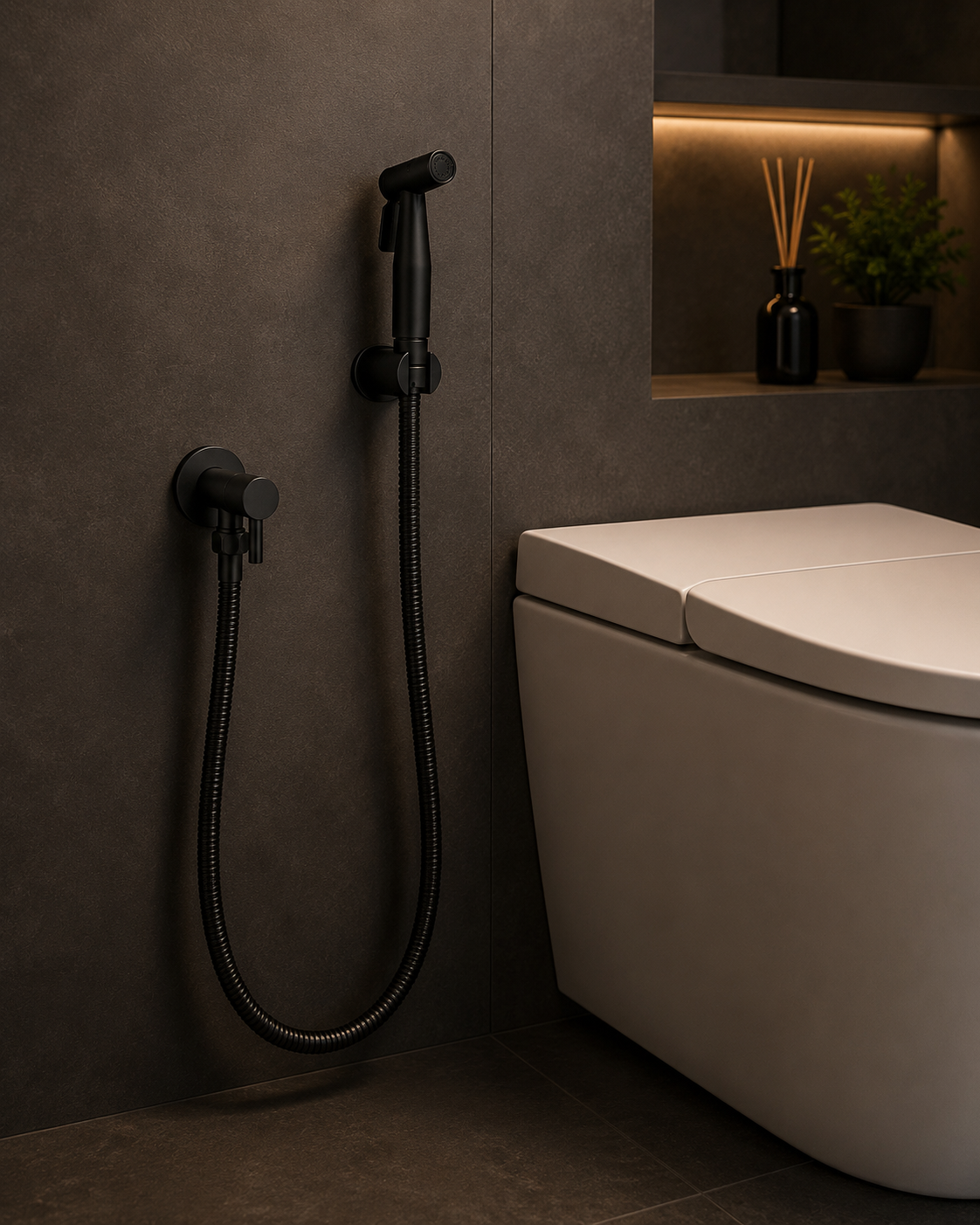 Douchette Toilette Hygiénique – Kit Complet en Acier Inoxydable Brossé
