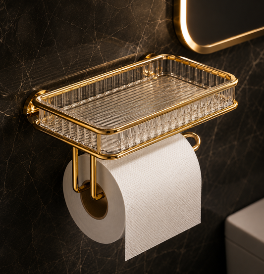 Porte-Papier Toilette avec Rangement Intégré – Design Premium | Le Robinetier