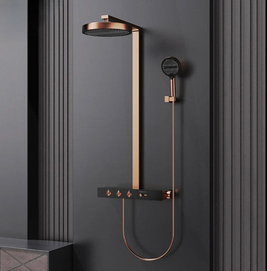 Colonne de Douche Thermostatique Luxe – Douche de Pluie Premium et Douchette Multifonction