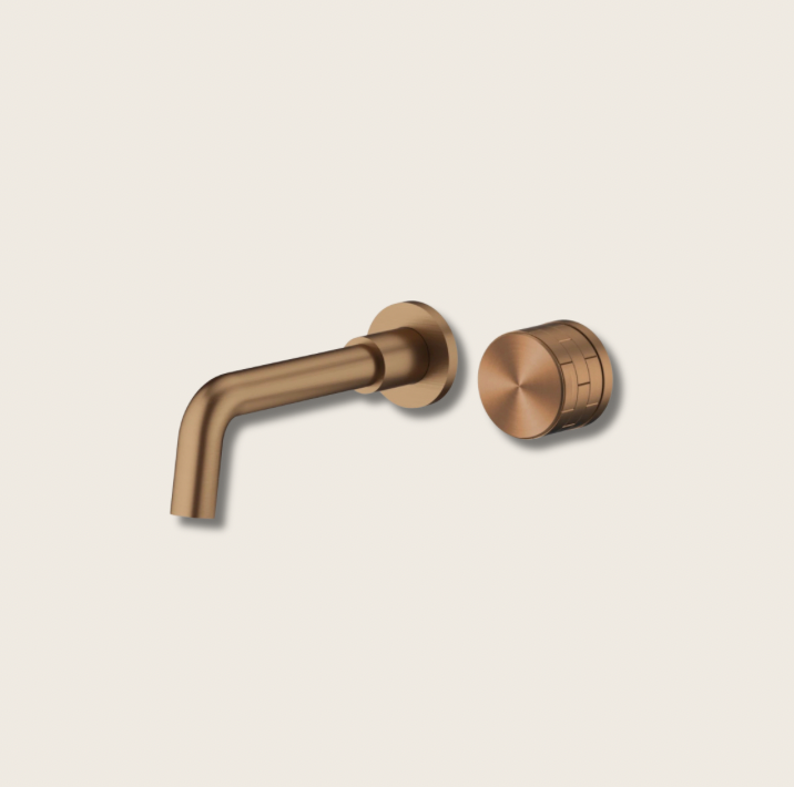 Mitigeur Lavabo Mural Design Minimaliste – Robinet Encastré en Laiton