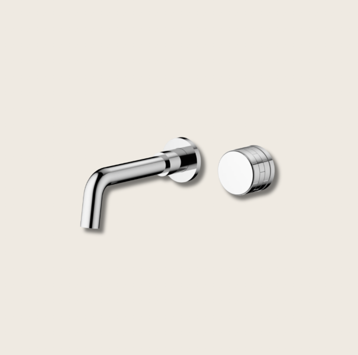 Mitigeur Lavabo Mural Design Minimaliste – Robinet Encastré en Laiton
