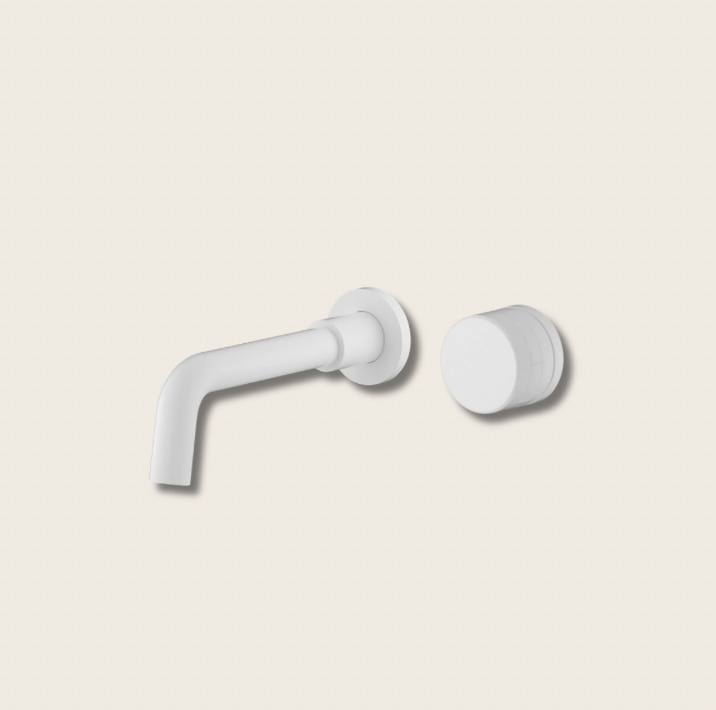 Mitigeur Lavabo Mural Design Minimaliste – Robinet Encastré en Laiton